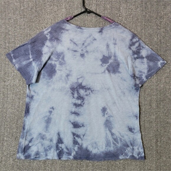 Aerosmith T-Shirt Womens L Blue Tie Dye Short Sleeve Back In The Saddle Graphic - Picture 7 of 10